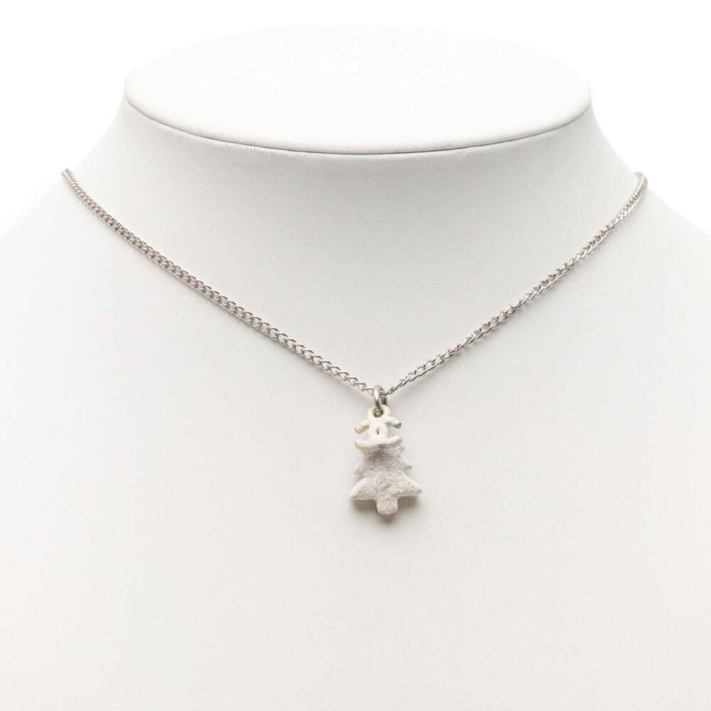 CHANEL White Logo Necklace - Picture 5 of 5